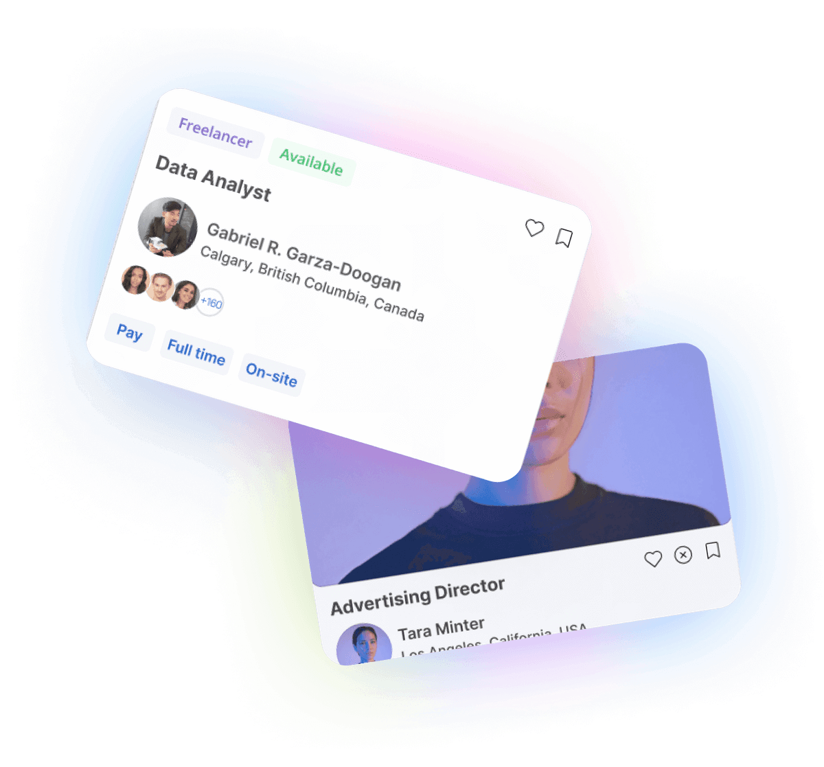 Job posting cards